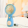 Handheld small cartoon street air fan, strap for traveling for elementary school students, Birthday gift
