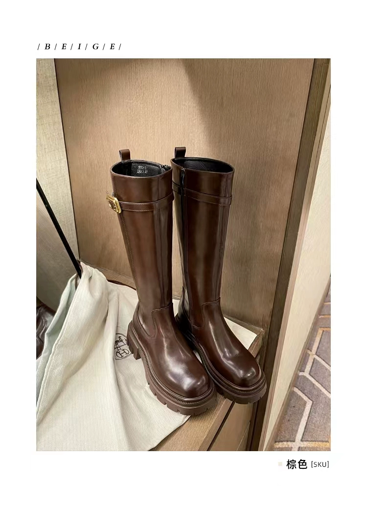 Сапоги для девочек зимой 2025 новые детские сапоги в британском стиле