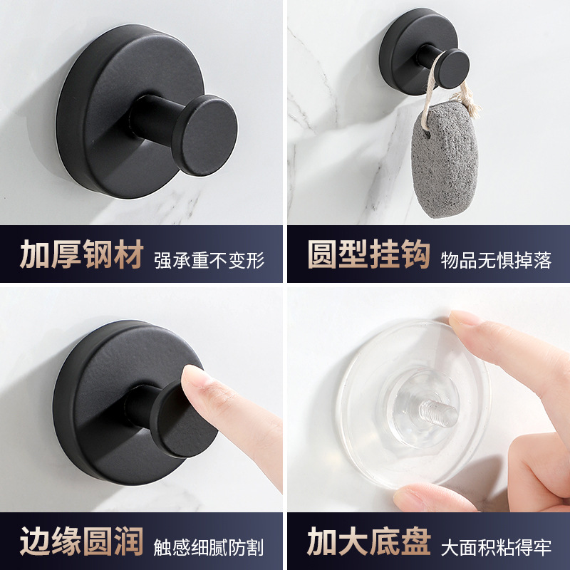 Acero inoxidable ventosa gancho sin marcas sin agujeros de perforación cocina doméstica baño vacío ventosa gancho de ropa gancho de toalla