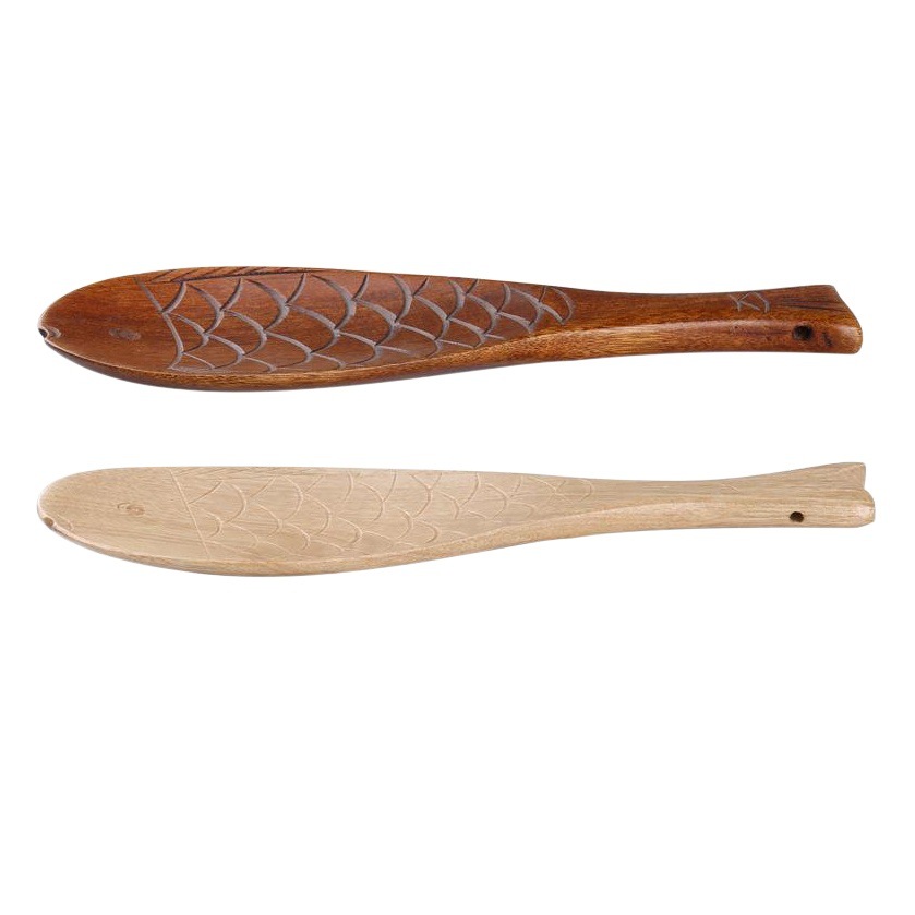 Yfjy japonés y coreano pescado de madera cuchara de arroz japonés creativo hogar cuchara de madera restaurante suministros de cocina al por mayor