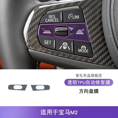 Car interior film: Special Paint Transparent Tpu - 23-25-bmw-m2-steering-wheel-film