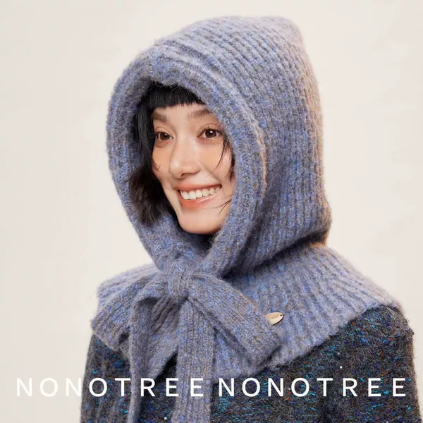 Korean Style Balaclava Winter Warm Shawl All-In-One Pullover Hat Women's Ear Protection Knitted Woolen Hat Wholesale