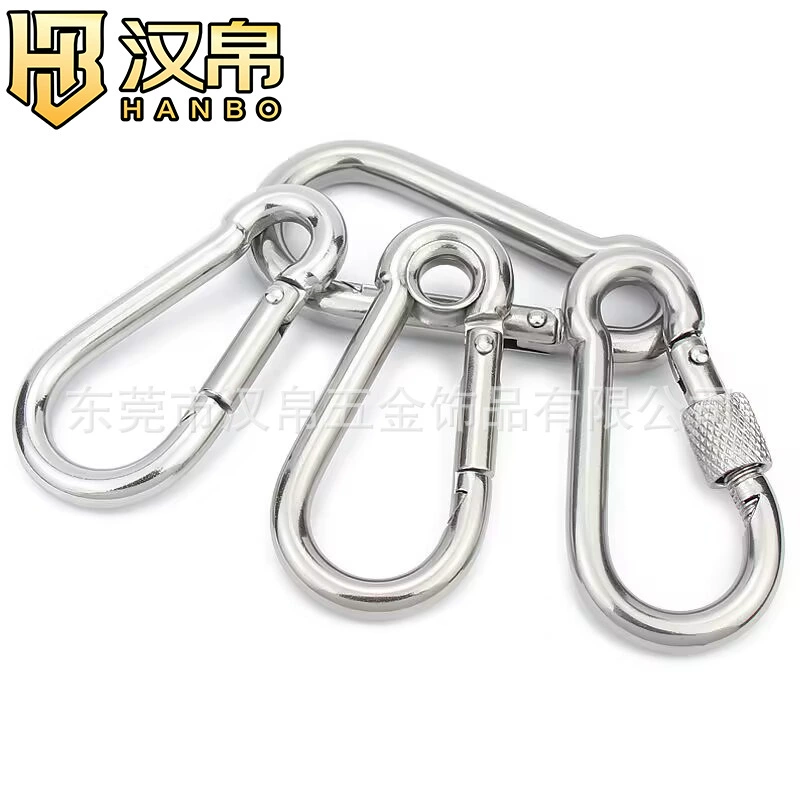 Металлический карабин, пряжка для скалолазания, пружинная пряжка, страховочная пряжка из нержавеющей стали, соединительная пряжка, пряжка для подъемника, пряжка для цепи для собак