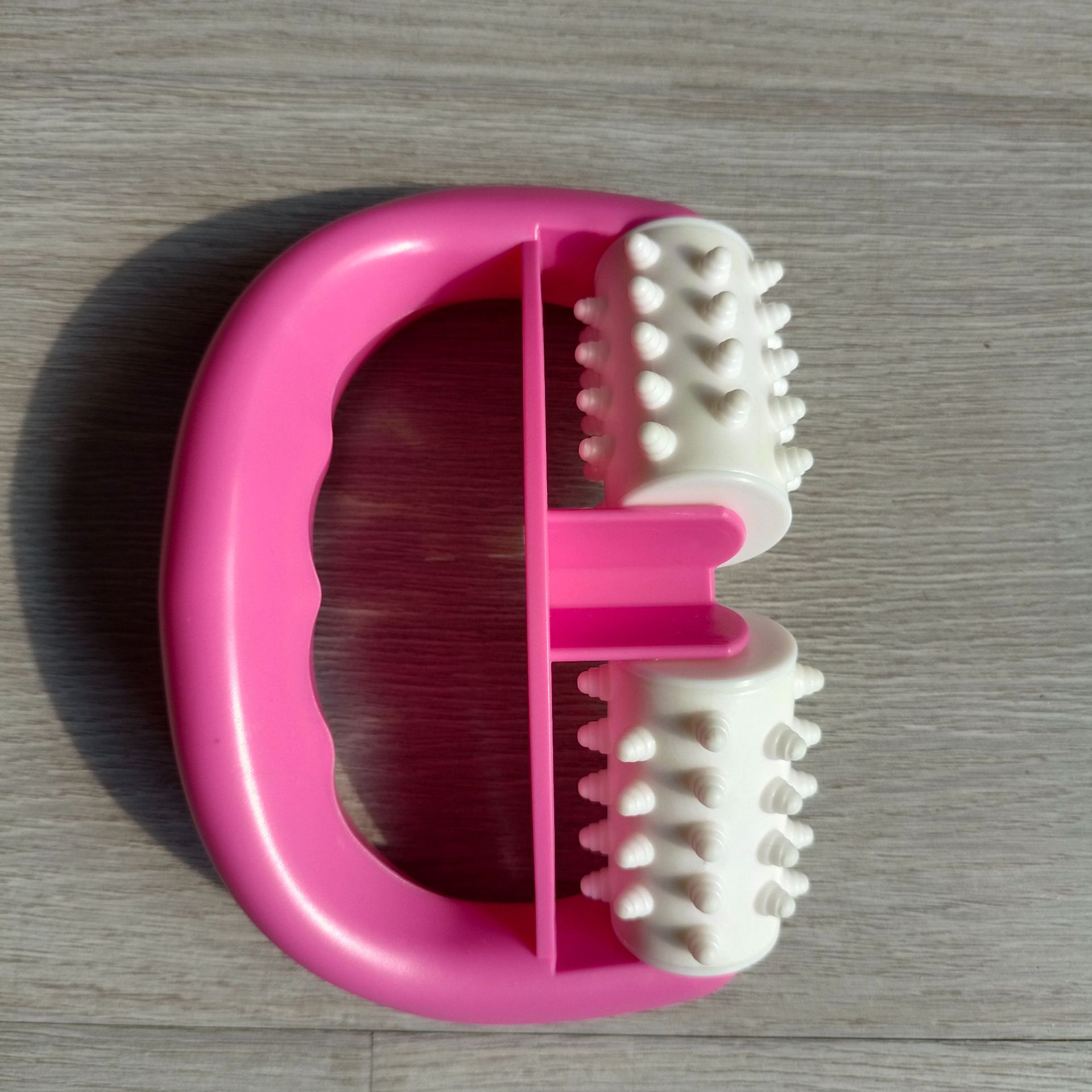 Masajeador de rodillos de 5 filas de plástico doblado a mano, herramienta de alivio