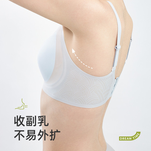 Soft support ultra-thin ice silk underwear summer thin bra semi-fixed cup one-piece women's cooling seamless bra