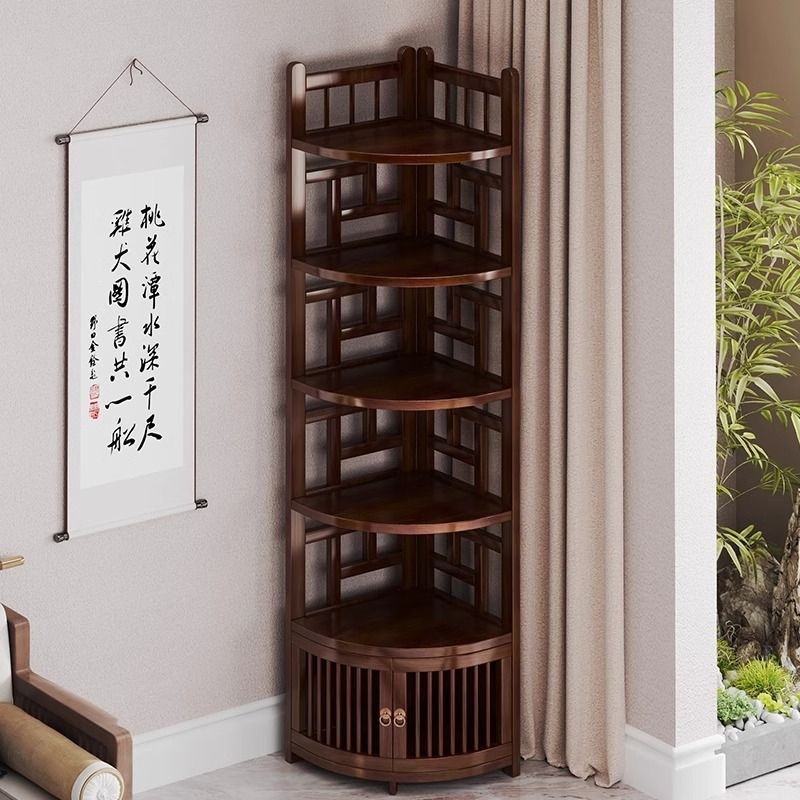 角柜转角置物架楠竹三角墙角餐厅角落收纳酒柜储物柜客厅拐角柜