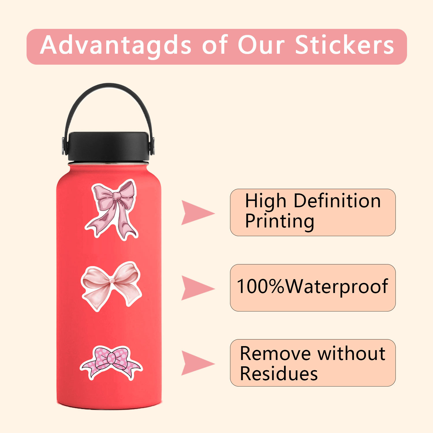 45g Weight Stickers Stationery Type 1 Set Quantity Learning Occasion PVC self-adhesive Material Bow Knot Pattern Cute Style 1 Set Bow Knot Learning PVC Self-adhesive Cute Stickers 9