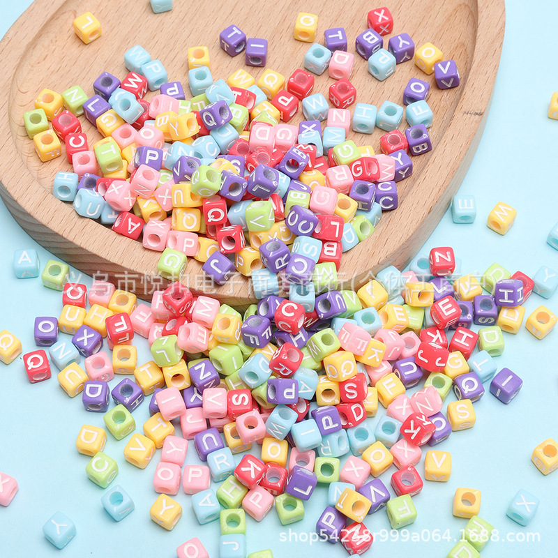 DIY Macaron Color Acrylic Beads English Alphabet Beads Perforated Accessories Bracelet Color Beaded Jewelry Accessories DIY Macaron Color Acrylic Beads English Alphabet Beads Perforated Accessories Bracelet Color Beaded Jewelry Accessories