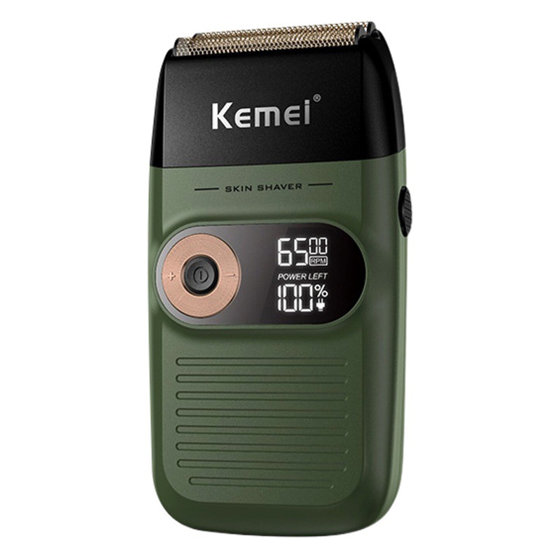 Afeitadora eléctrica Kemei, maquinilla de afeitar recíproca profesional, recargable, recortadora de barba y patillas para hombre KM-2026