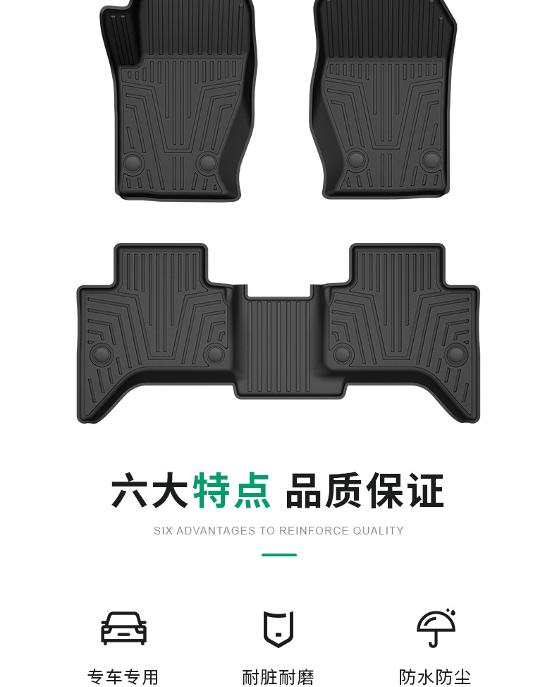 Suitable for tank series vehicles, specialized TPE car floor mats made of eco-friendly material, car-grade standard, 0 formaldehyde, wear-resistant