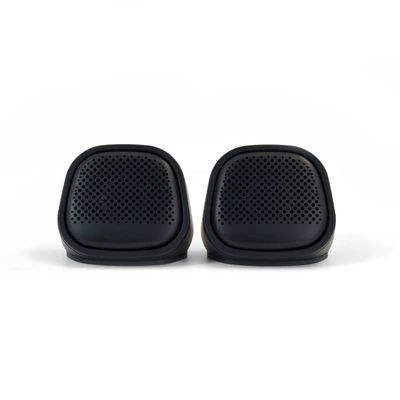 Dashboard 2.5inch Tweeter Base Tweeter Shell Bracket Stainless Steel Brushed Mesh Cover Car Audio Modification (Car horn/tweeter) - black