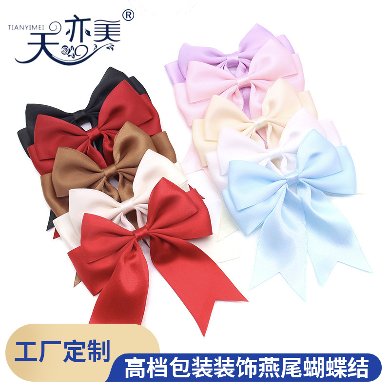 Tianyi Mei cinta de poliéster de cola de Milano arco grande 10cm tamaño de doble capa de embalaje de regalo arco de cinta