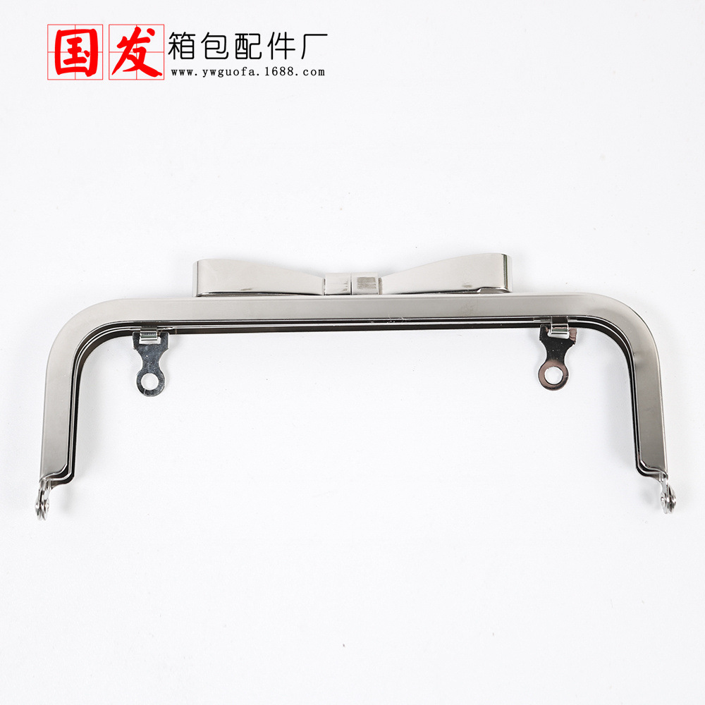 20% de descuento especial: 18CM cuadrado liso sin agujeros cabeza de arco oro plata tipo de viscosidad bolsa hebilla