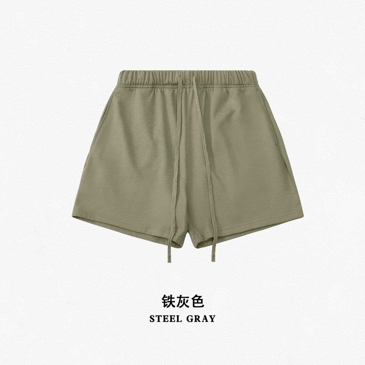 Pantalones cortos de cinco puntos de marca, estilo urbano, holgados y modernos, de color liso, serie de colores intensos 495G, para primavera y verano, transfronterizos.