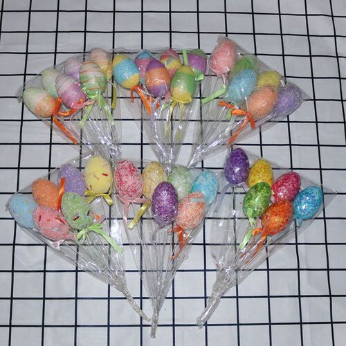 Easter egg cutting plug-in 4*6cm Easter decorative eggs Children's Easter gift