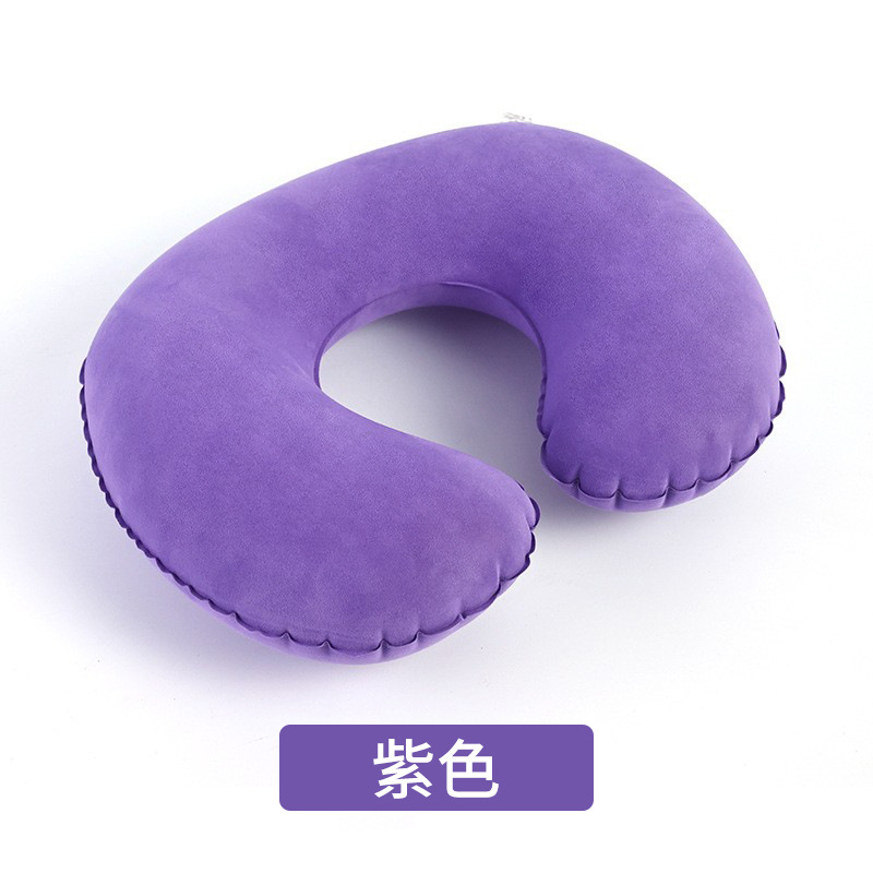 C-shaped inflatable pillow-purple