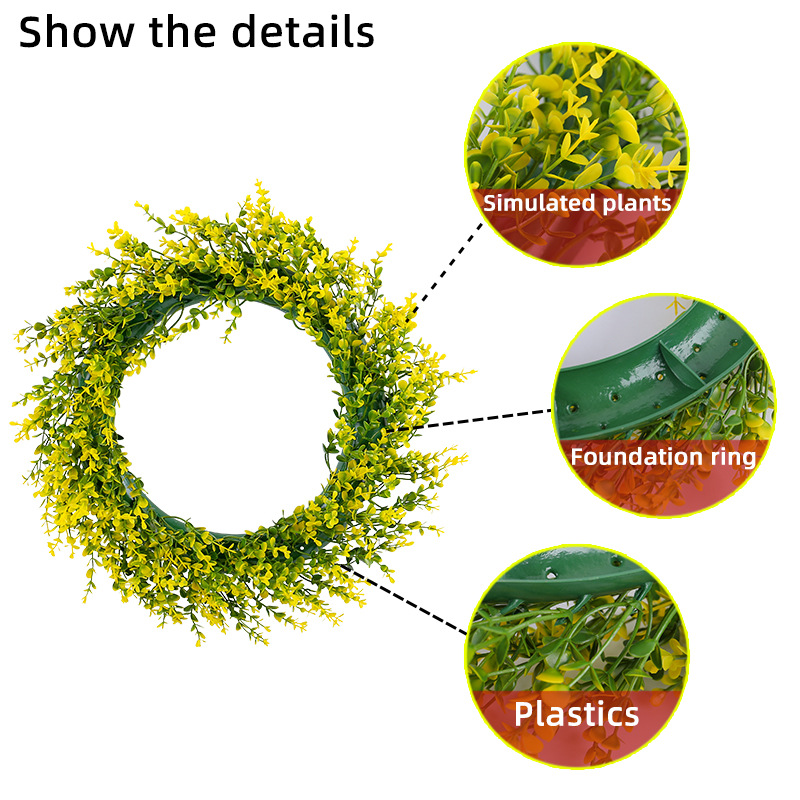 Primavera guirnalda primavera eucalipto guirnalda 2024 transfronteriza simulación guirnalda puerta colgando decoración del hogar al por mayor