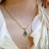 Универсальное ожерелье из нержавеющей стали, французский стиль, коллекция 2023, легкий роскошный стиль, изысканный стиль, не выцветает