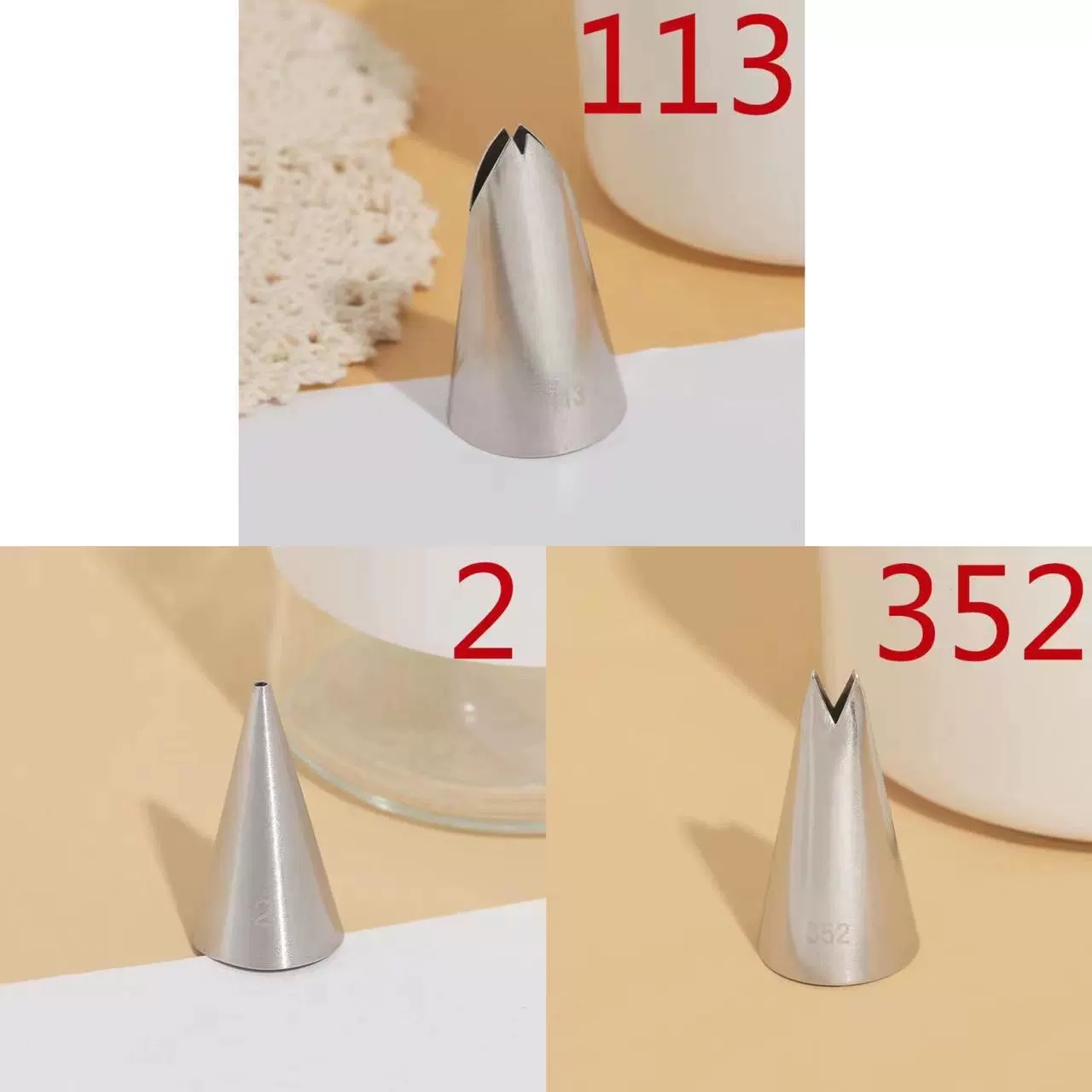 113 352 2# Decoration tip 3PCS