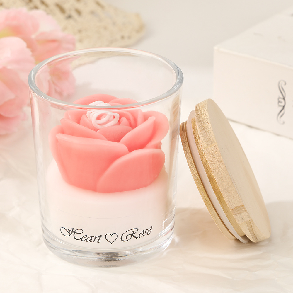 Velas perfumadas en forma de rosa al por mayor regalos creativos para el día de San Valentín para el hogar fragancias acompañadas de adornos de velas a través de la frontera image 9