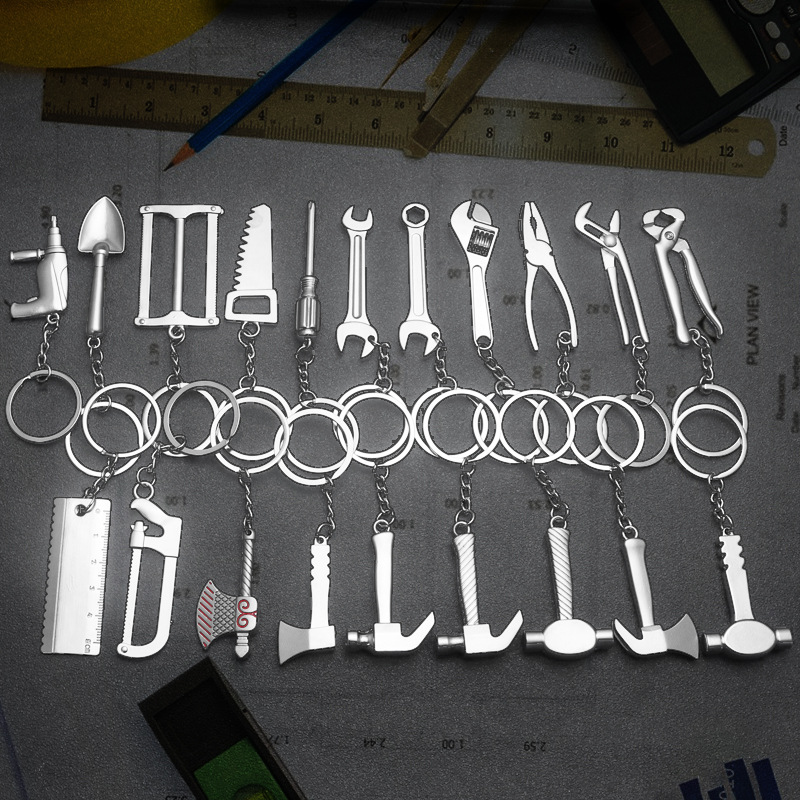 Mini simulación herramienta práctica llavero llave de metal alicates clave colgante creativo llave de los hombres pequeño regalo