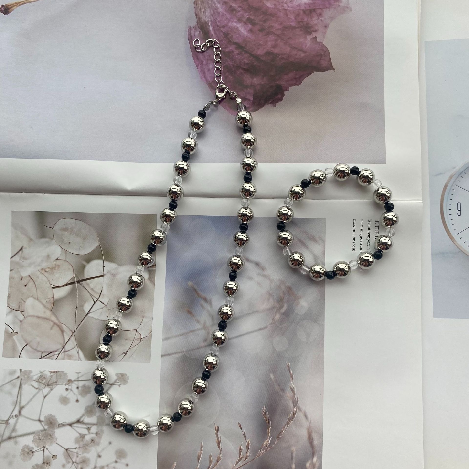 1 Piece Fashion Ball CCB Glass Beaded Womenu0027S Necklace