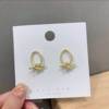 Spiral, metal brand earrings, new collection, simple and elegant design, wholesale