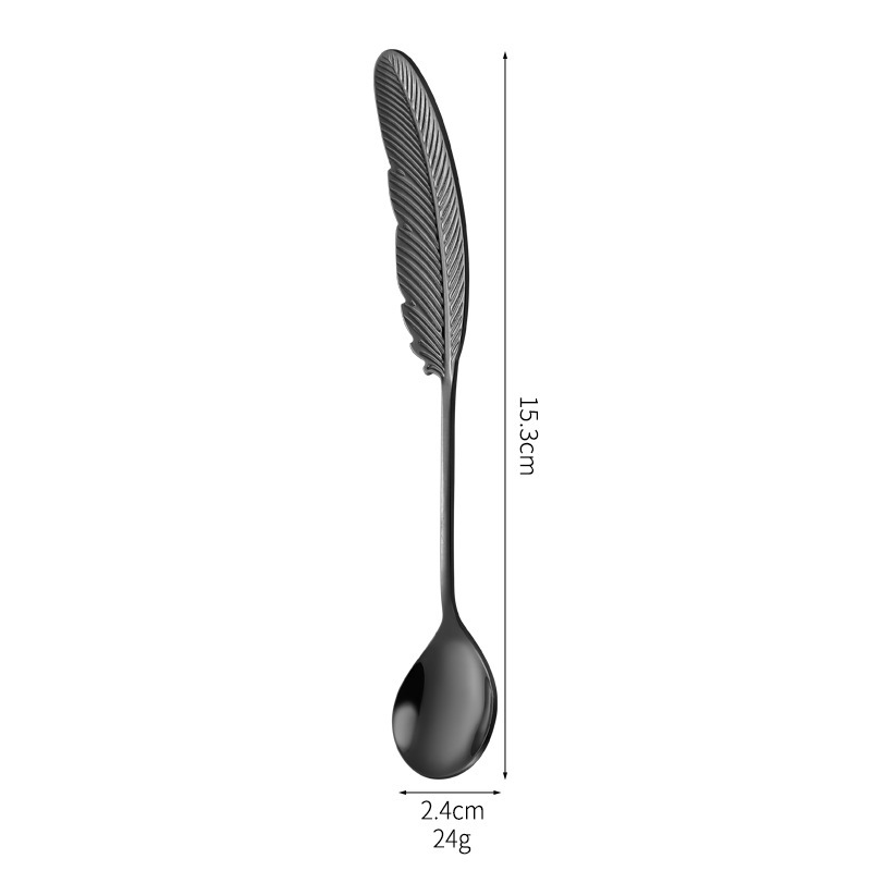 クリエイティブ羽スプーンフォーク304ステンレススプーン家庭用フルーツフォークツバメ巣スプーンコーヒースプーン攪拌デザートスプーン|undefined