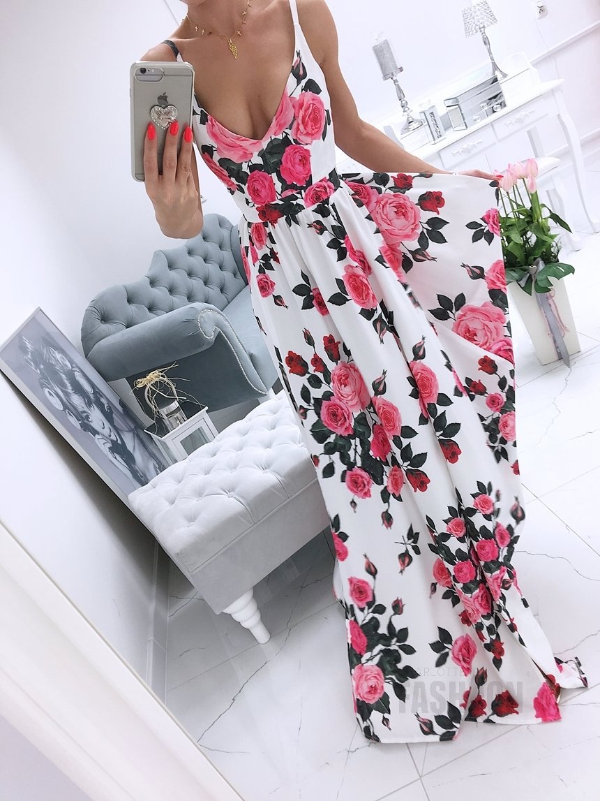 new printed wide hem dress  NSAXE58641