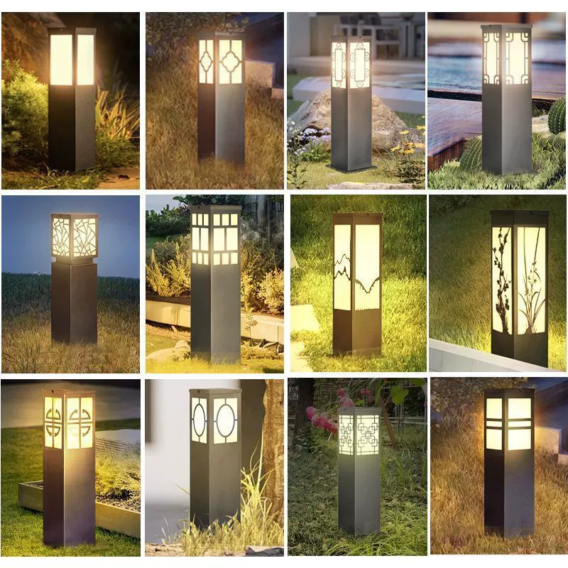 Садовый светильник, уличный солнечный светильник для газона, общественный сад, вилла, квадратный газон, водонепроницаемый автоматический яркий ландшафтный светильник
