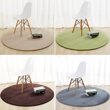 现代简约圆形地毯卧室床边毯吊篮家用吊椅垫子电脑椅垫纯色圆地垫