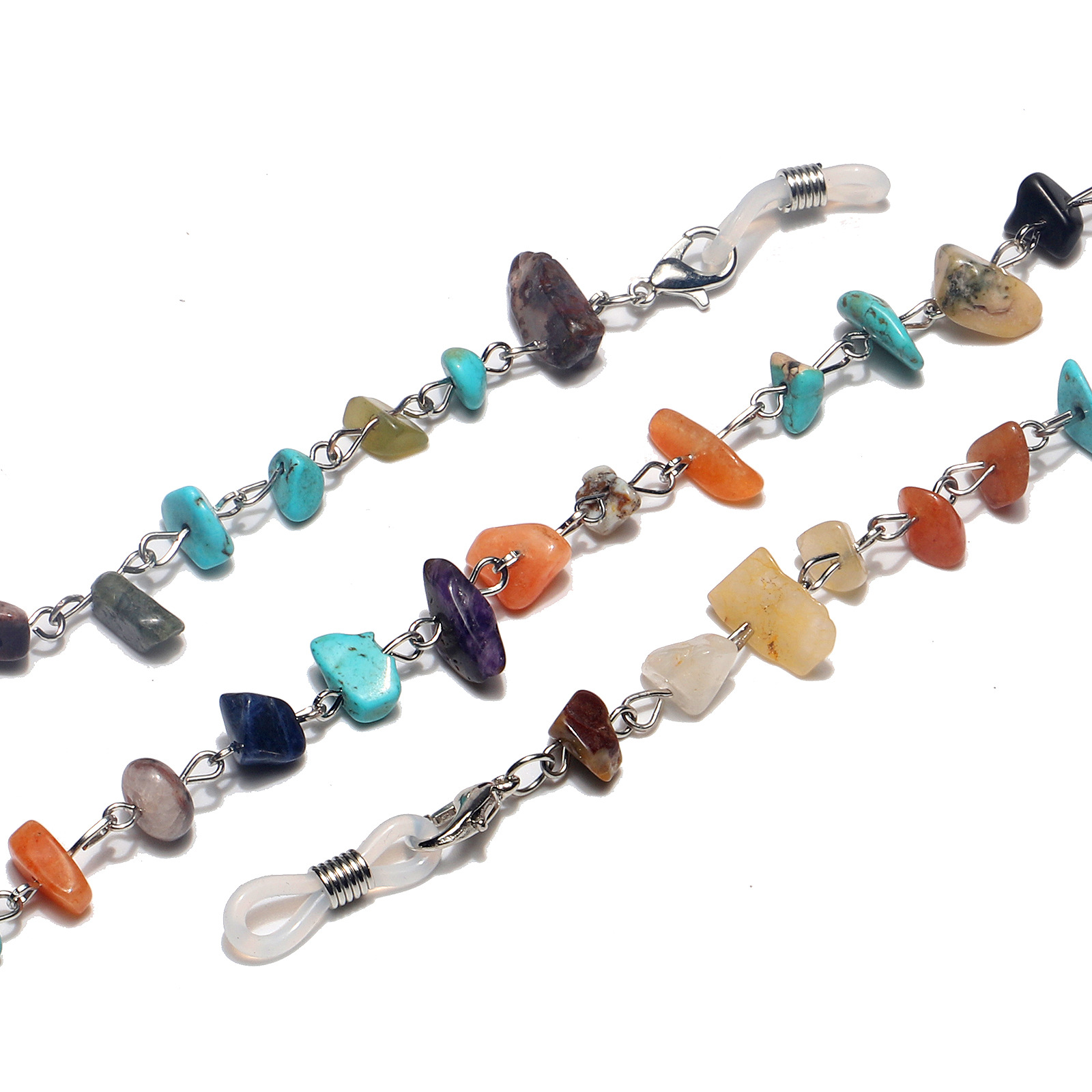 Fashion Natural Colorful Stone Glasses Chain display picture 4