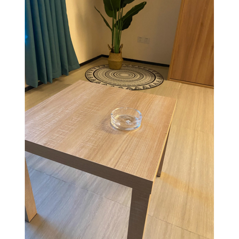Mesa cuadrada pequeña, mesa lateral, mesa de té moderna simple, estante de supermercado de estilo económico