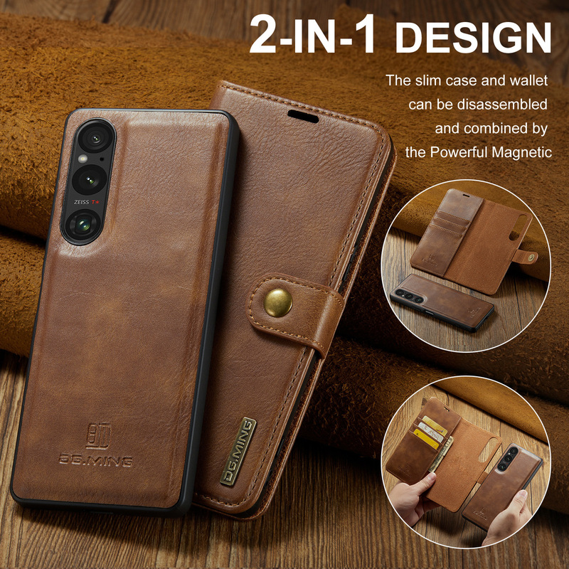 Wholesale for Sony Xperia 1 V mobile phone leather case Xperia 5 V 2-in-1 10 V wallet case Wholesale for Sony Xperia 1 V mobile phone leather case Xperia 5 V 2-in-1 10 V wallet case