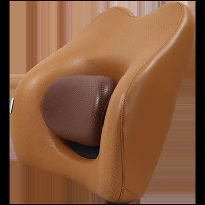 support headrest car back cushion, Waist support - leather-brown
