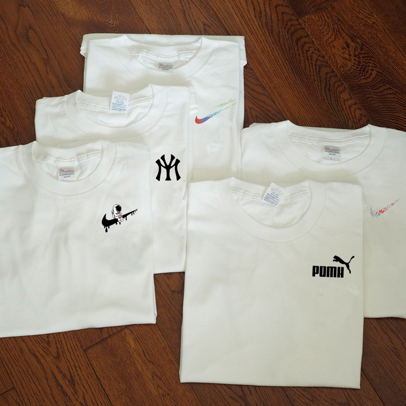 Live Supply Summer Men's 250g Heavy Cotton Impermeable Brand Short-sleeved T-shirt Men's Loose Printed Base Shirt