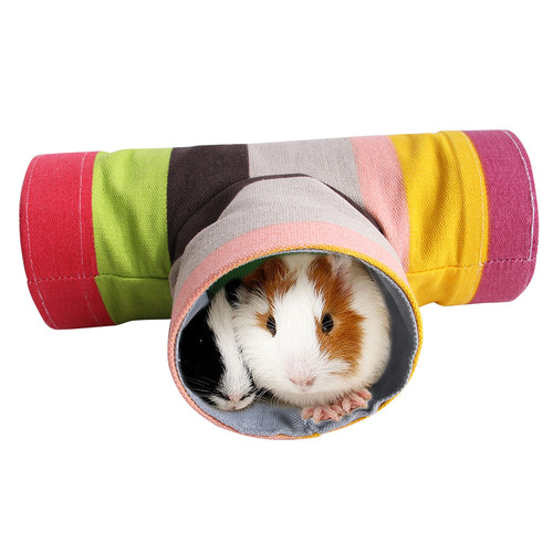 Manufacturer wholesale small pet toys rainbow hamster nest squirrel pet drilling hole fun passage tunnel