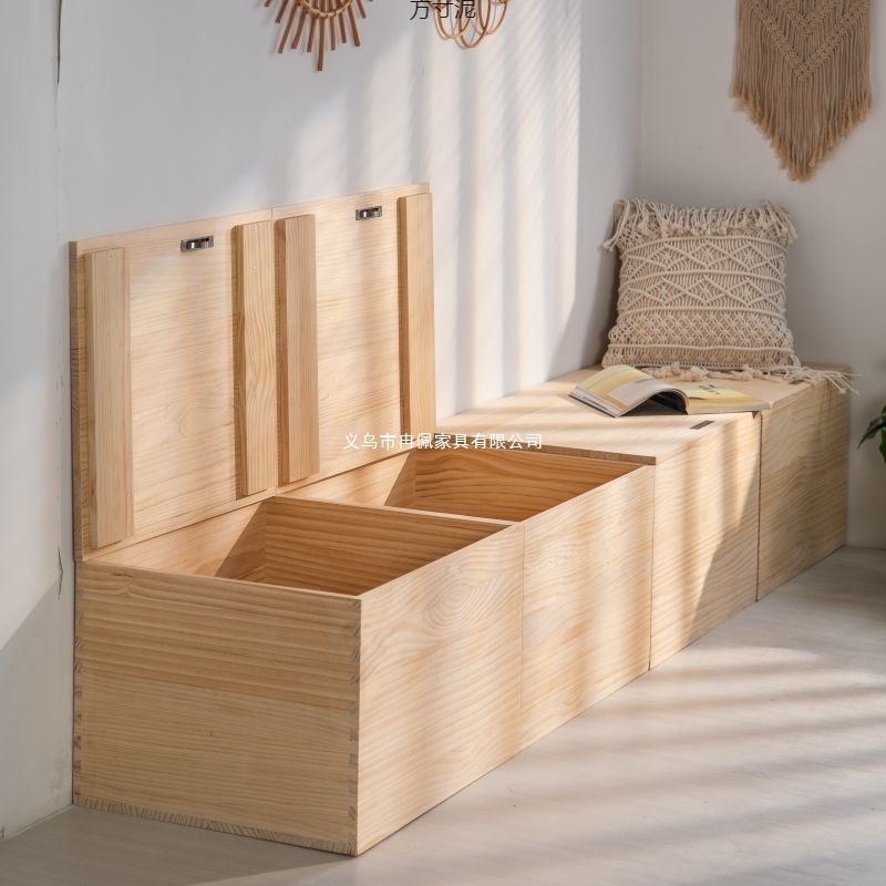 Solid Wood Bay Window Cabinet, Balcony Cabinet, Bedroom Window Sill Cabinet, Freely Combinable Tatami Balcony Storage Cabinet for Home Use