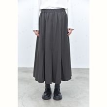 【还有山】撞色打枣捏褶装饰设计垂感天丝棉秋季新款半身裙7681#