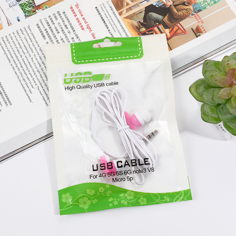 韩版时尚糖果色MP3MP4圆线手机耳机入耳式耳机二元地摊货源