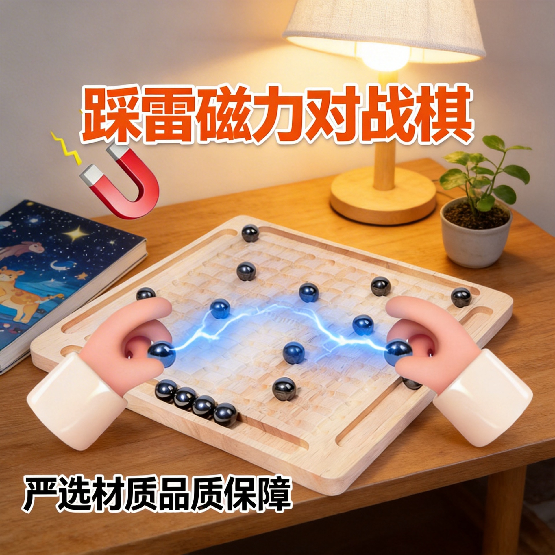 Cross-Border Amazon Magnetic Induction Chess Double-Player Chess Game Magnetic Effect Chess Board Game Children's Educational Toy