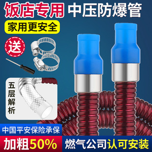 Commercial medium pressure armored gas pipe liquefied gas natural gas pipe gas connection stove tank water heater metal hose tool