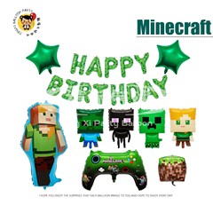 漫画 Minecraft アルミフィルムバルーンピクセルゲームテーマパーティー Creeper バルーン卸売