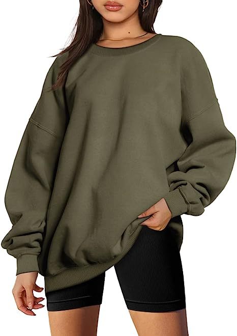 217g Weight Long Sleeve Sleeve Length Pullovers Placket Type Polyester Fabric Type Long Top Length Hoodie Tops Type Daily Occasion Round Neck Neckline Loose Fit Type Solid Color Pattern Winter, Spring, Autumn Season Women's Gender Streetwear Style Hoodies & Sweatshirts Long Sleeve Streetwear Solid Color 6