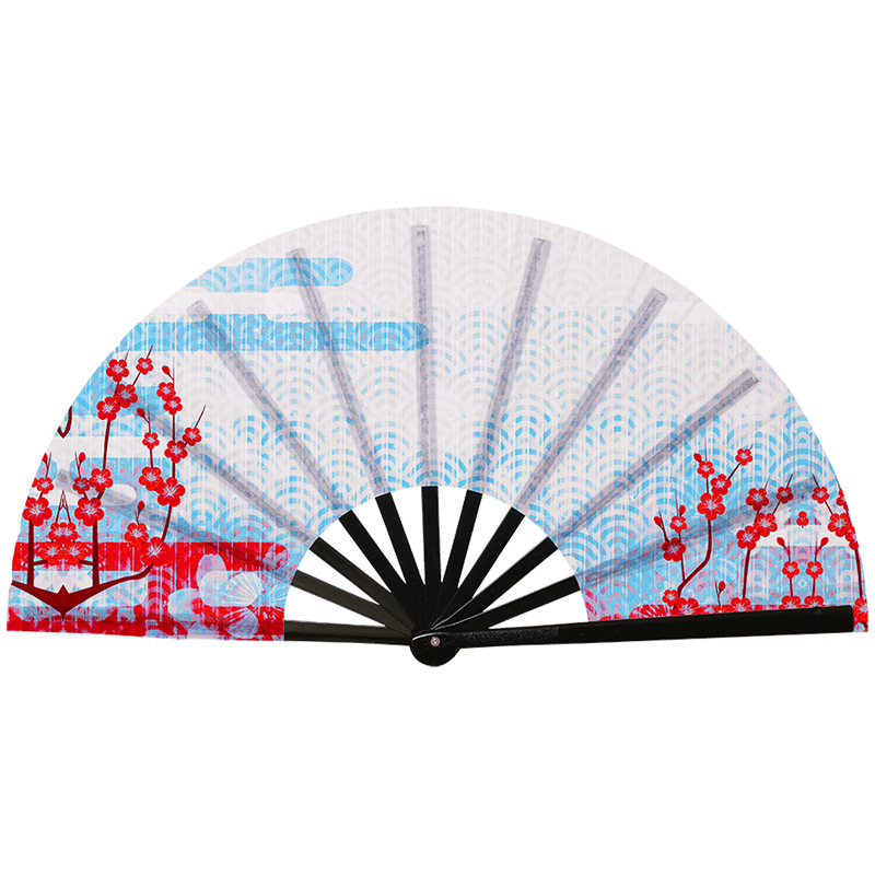 Abanico Plegable de Kung Fu de Plástico, Colorido, para Conciertos y Fiestas