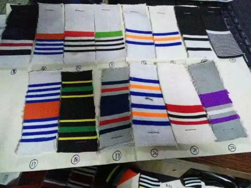 秋冬装纯棉2x2下摆 针织POLO衫T恤领子 针织罗纹下摆领口袖口布料