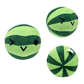 跨境新款suika game plush 水果游戏眨眼西瓜毛绒玩偶公仔