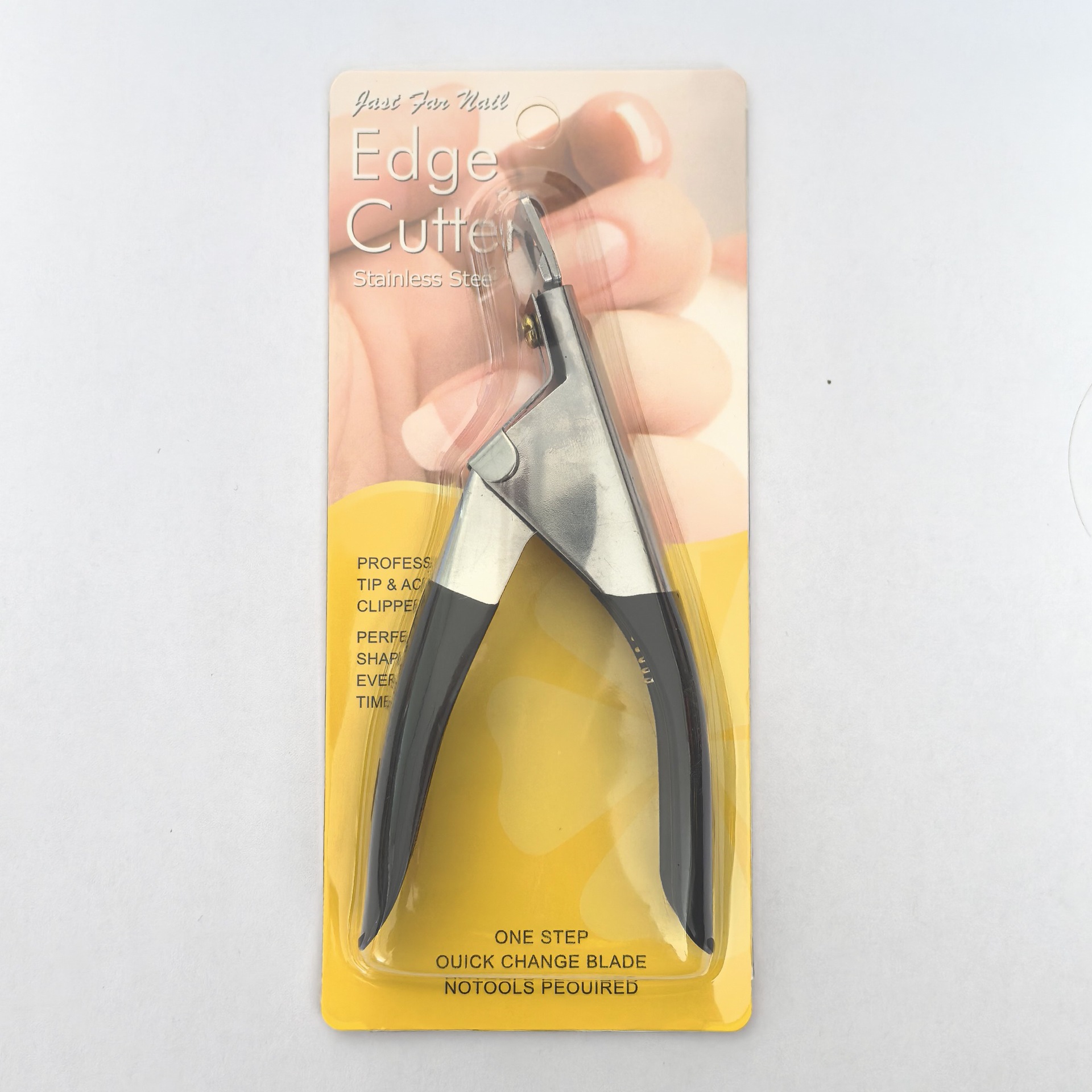 Cortaúñas Tipo U de Plástico y Acero Inoxidable, Boca Plana, para Manicura