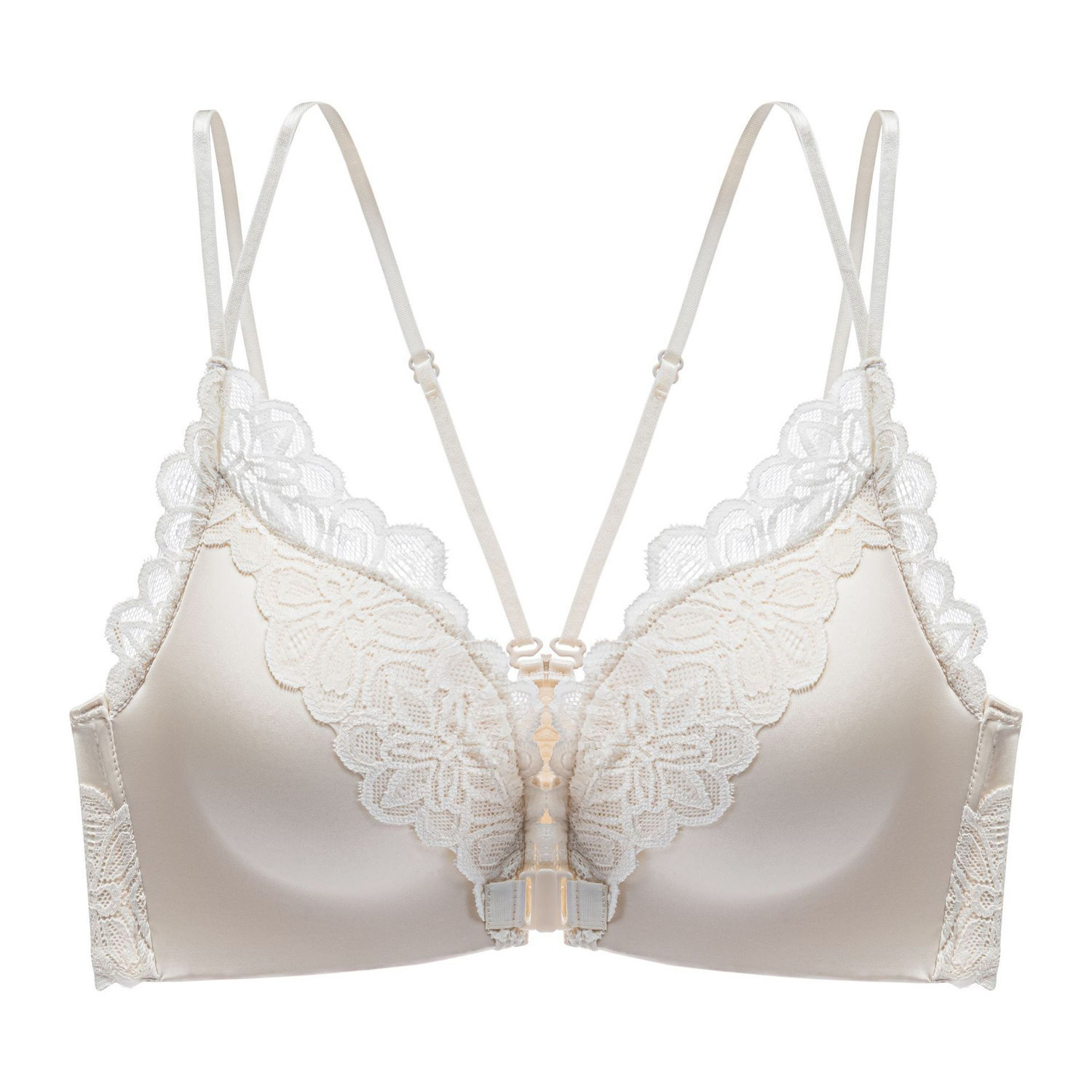 フロントボタンのブラジャーが厚くなっています。