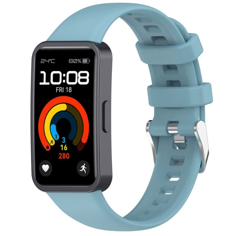 Подходят для нового HUAWEIband8 стальной пряжка браслет серебряная пряжка мягкий резиновый ремешок браслет Huawei 9/9 NFC силиконовые часы